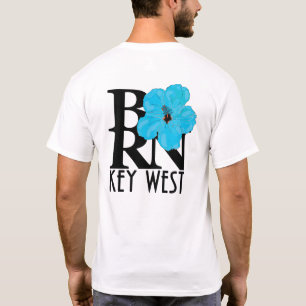 Camiseta NASCER Chave Ocidental Hibiscus Azul (impressão tr