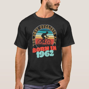 Camiseta nascer ciclista de 60 anos em 1962 60º aniversário