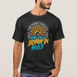 Camiseta nascer ciclista de 60 anos em 1963 60º aniversário