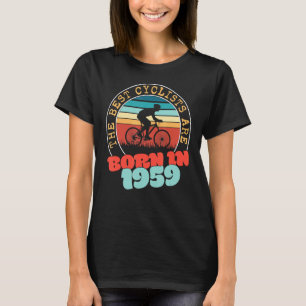 Camiseta nascer ciclista de 63 anos em 1959 63º aniversário
