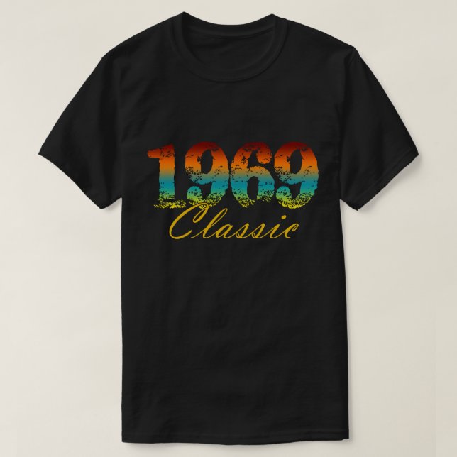 Camiseta Nascer clássico de 1969 em Presentes de Aniversári (Frente do Design)