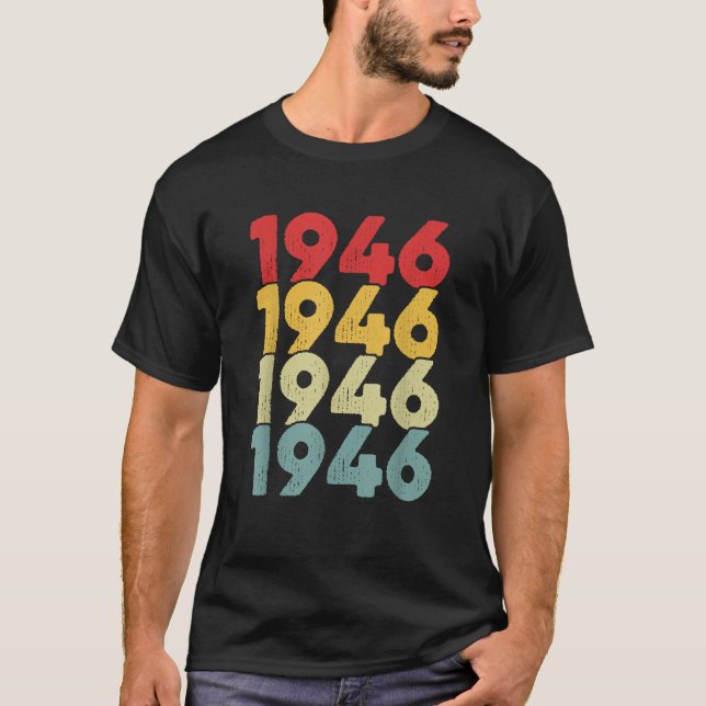 Camiseta Nascer clássico de 80 anos em 1946, 80 anos (Frente)