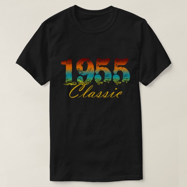 Camiseta Nascer clássico de chá de 1955 em presentes de ani (Frente do Design)