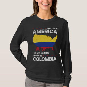 Camiseta Nascer Colômbia Colômbia Cidadania Americana