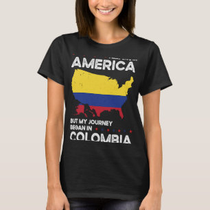 Camiseta Nascer Colômbia Colômbia Cidadania Americana