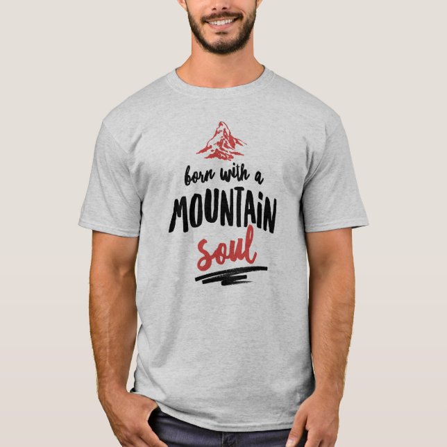 Camiseta Nascer com Alma de Montanha (Frente)