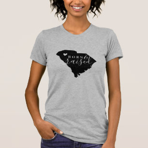 Camiseta Nascer da Carolina do Sul e Teto de Estado Raizado