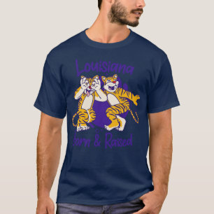 Camiseta Nascer Da Louisiana Levanta Dança Engraçado Tiger