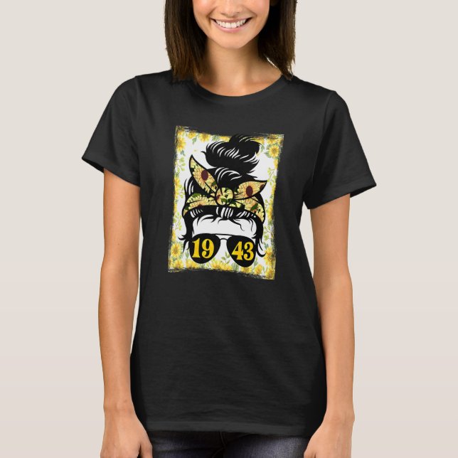 Camiseta Nascer Da Mãe De Girassol Em 1943 (Frente)