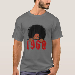 Camiseta Nascer Da Rainha Negra Das Mulheres Em 1960, 60 An