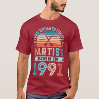 Camiseta Nascer Dartist 1991 aniversário de 30 anos de Arte