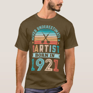 Camiseta Nascer Dartista 1921 Darts 100º Aniversário Retro