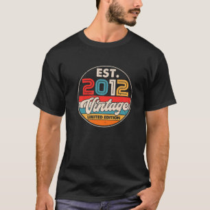 Camiseta nascer De 10 Anos De Idade Em 2012 Vintage 10º Na