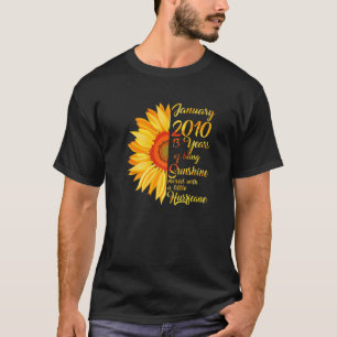 Camiseta nascer De 13 Anos Em Janeiro De 2010 13