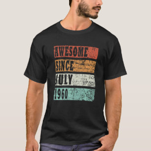 Camiseta nascer De 1960 Em Julho, Ideia Retroativa