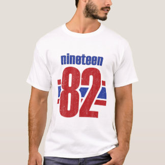 Camiseta nascer De 40 Anos Em 1982 Vintage Ninen 82 40º Bir