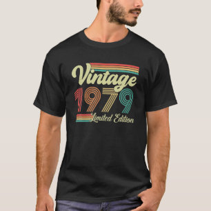 Camiseta nascer De 44 Anos Vintage 1979 Em 1979