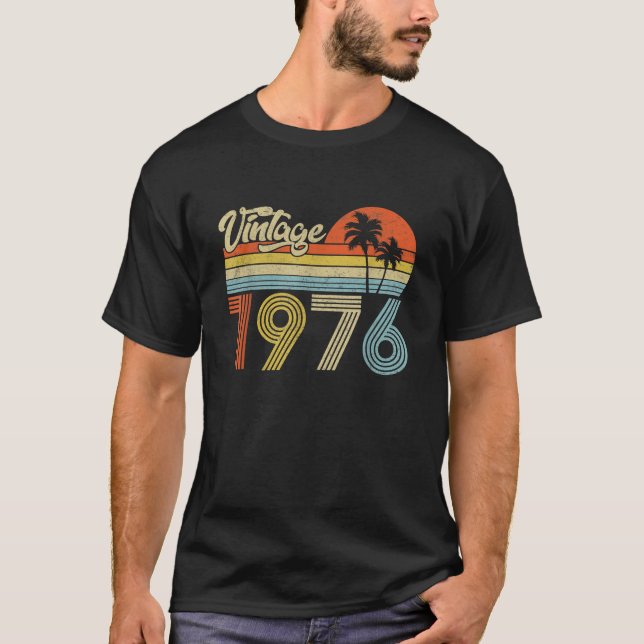 Camiseta nascer de 50 anos em 1976 dá 50 homens mulheres (Frente)