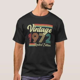Camiseta nascer De 51 Anos Vintage De 1972 Em 1972 51º