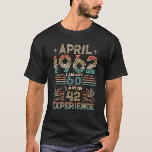 Camiseta Nascer De Abril De 1962 60º Aniversário Feito Em