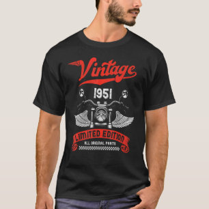 Camiseta Nascer de aniversário clássico de 1951, Mens Vinta