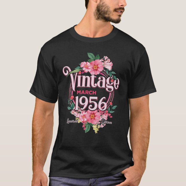 Camiseta Nascer De Aniversário Das Mulheres No Dia De Março (Frente)