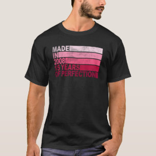 Camiseta nascer de aniversário de 15 anos em 2008 Meninas 1