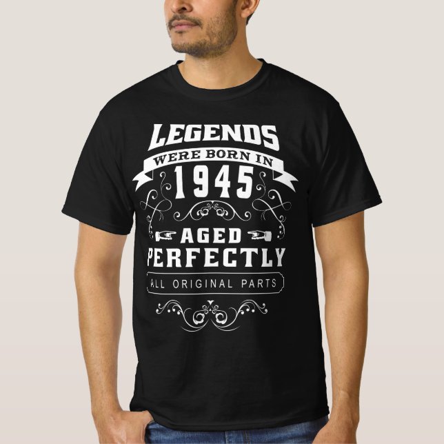 Camiseta Nascer de aniversário de 1945 (Frente)