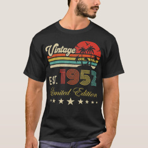 Camiseta nascer de aniversário de 1952 vintage versão limit