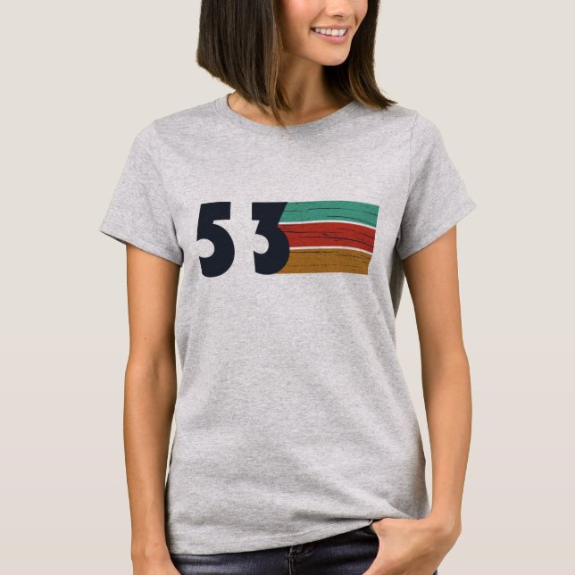 Camiseta nascer de aniversário de 1953 (Frente)