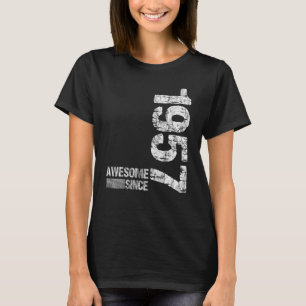 Camiseta Nascer de aniversário de 1957 Incrível desde 1957