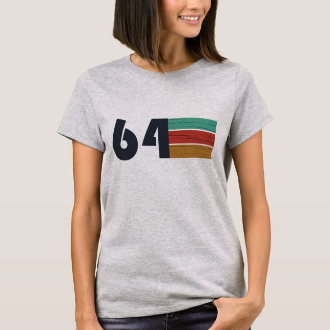 Camiseta nascer de aniversário de 1964 (Frente)