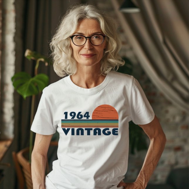 Camiseta Nascer de aniversário de 1964 (Criador carregado)