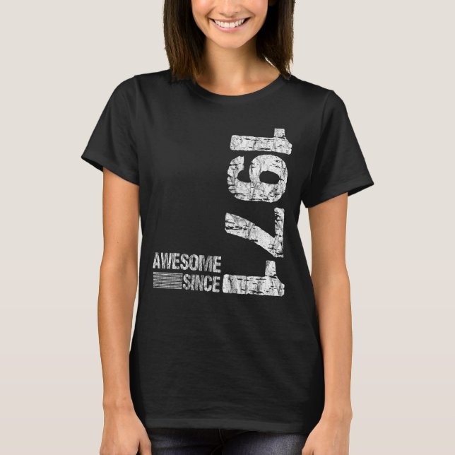 Camiseta Nascer de aniversário de 1971 Incrível desde 1971  (Frente)