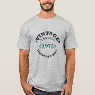 Camiseta nascer de aniversário de 1972