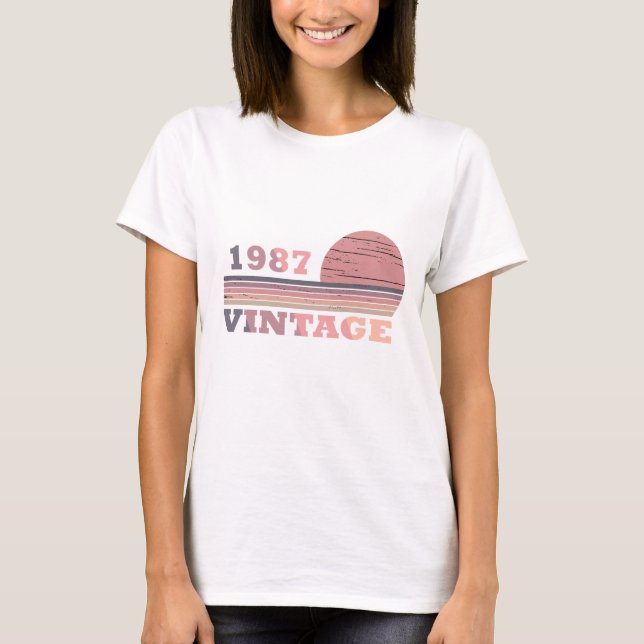 Camiseta nascer de aniversário de 1987 (Frente)