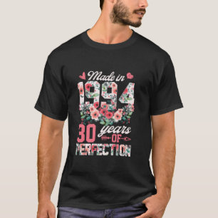 Camiseta Nascer De aniversário de 30 anos Em 1994, Mulher F