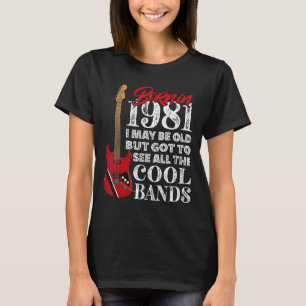 Camiseta Nascer De aniversário de 40 anos Em 1981 Eu Li Vio