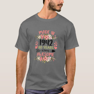 Camiseta nascer De Aniversário De 80 De 80 Anos Em 1942 Me