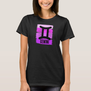 Camiseta Nascer De Aniversário Do Púrpura Gemini Em Maio, A