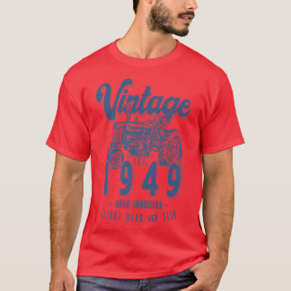 Camiseta Nascer De Aniversário Do Vintage Trator Farmer Em