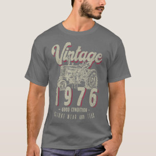 Camiseta Nascer De Aniversário Do Vintage Trator Farmer Em