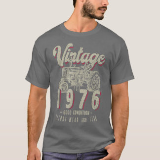 Camiseta Nascer De Aniversário Do Vintage Trator Farmer Em 