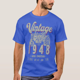 Camiseta Nascer De Aniversário Do Vintage Trator Farmer Em 