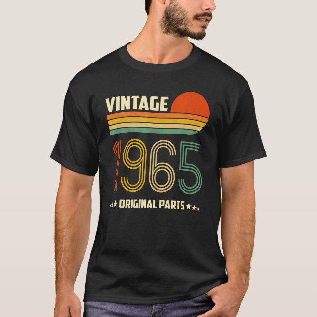 Camiseta Nascer De Aniversário Em 1965 (Frente)