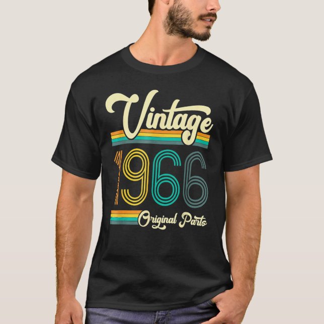 Camiseta Nascer De Aniversário Em 1966 (Frente)