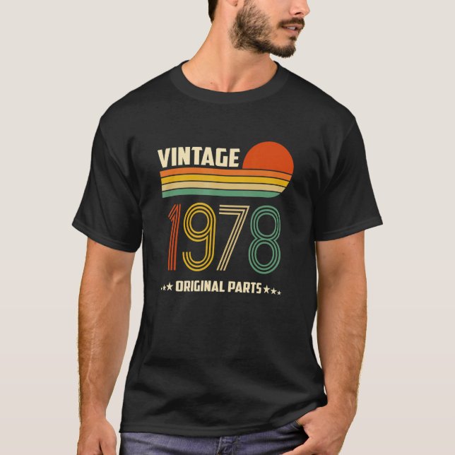 Camiseta Nascer De Aniversário Em 1978 (Frente)