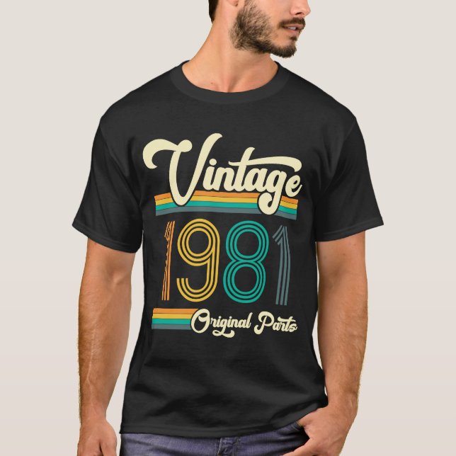 Camiseta Nascer de aniversário em 1981 (Frente)