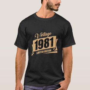 Camiseta Nascer De Aniversário Em 1981 Vintage 1