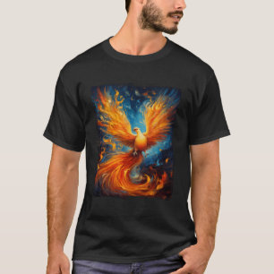 Camiseta Nascer De Ascensão De Aves Míticas Da Phoenix E Fo